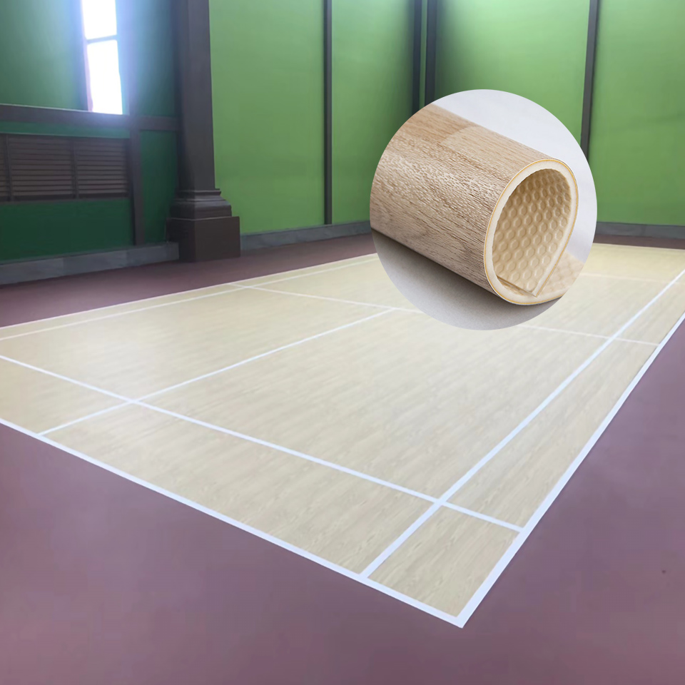 Thảm Pickleball màu gỗ 3.5mm